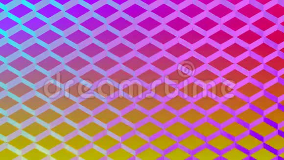 黄色和粉红色的彩色菱形网视频的预览图