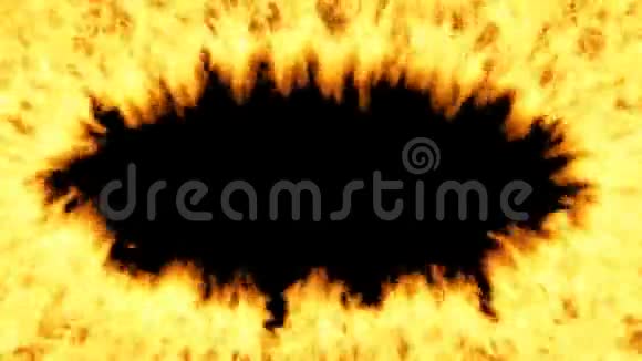 椭圆框架的火在一个透明的背景火动画是用阿尔法频道制作的一段录像视频的预览图