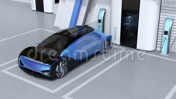 燃料电池氢站燃料电池动力自主车线框渲染视频的预览图