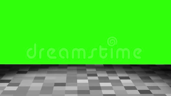 绿色屏幕上的动画像素循环背景3d视频的预览图