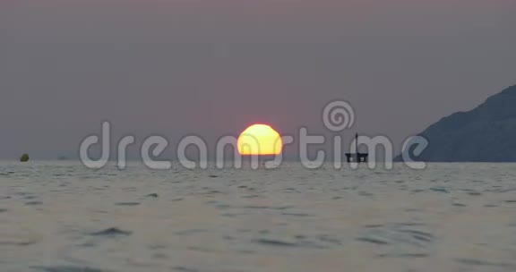 日落近地中海贝尼多姆4k视频的预览图