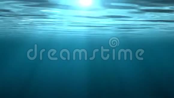 阳光照耀的水下场景动画视频的预览图