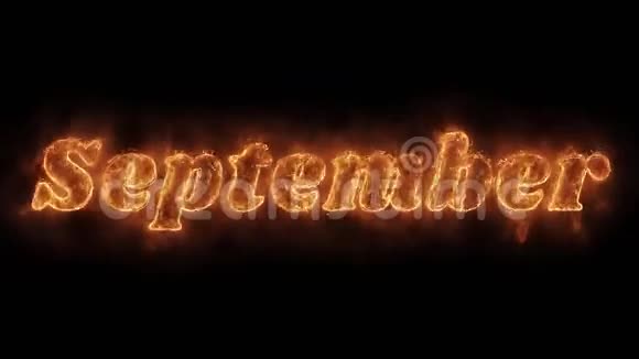 九月字热动画燃烧现实火火火焰循环视频的预览图