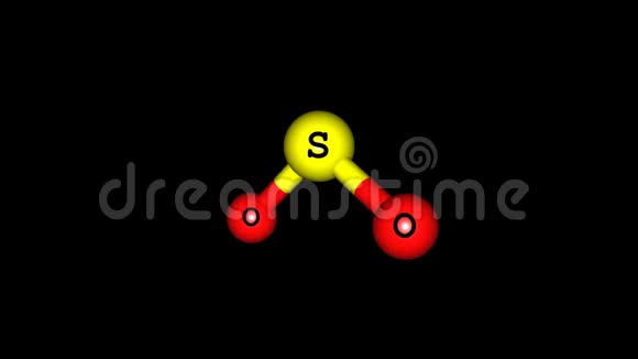 旋转二氧化硫分子视频视频的预览图