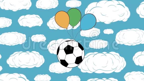 足球在天空中飞翔视频的预览图