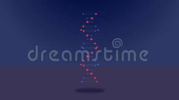 DNA旋转循环背景三维动画4K视频的预览图