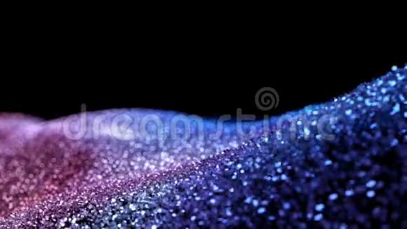 蓝粉色闪亮移动闪光背景抽象无缝VJ环粒子阿尔法哑光视频的预览图
