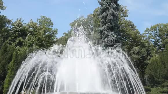 在塞尔维亚Vrnjacka温泉喷泉视频的预览图