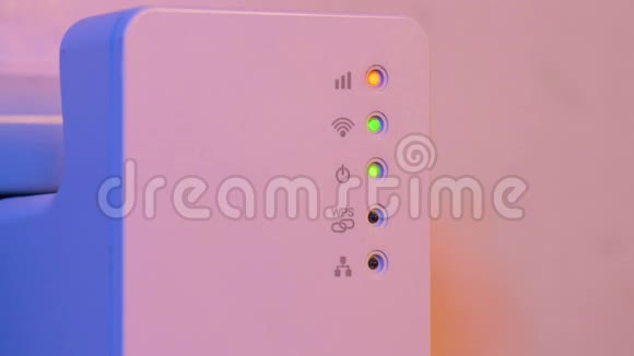 WiFi无线中继器闪烁信号连接状态led灯影像仪视频的预览图