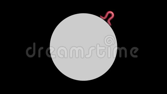 灰色圆圈上的蠕虫循环三维动画视频的预览图