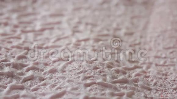 粉色纺织品粉面粉皱布作背景视频的预览图