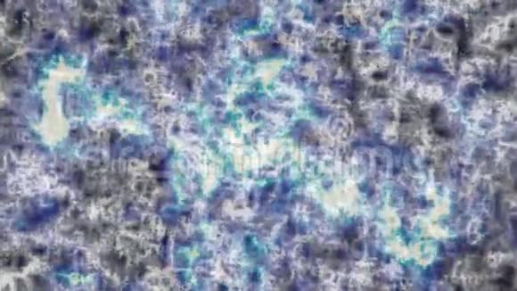 抽象的运动物质带有蓝色和灰色的渐变闪光云动画发光的外星生物视频的预览图