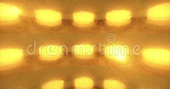 带有聚光灯的几何金色背景带有光线的金箔3D染回路4k无缝回路视频的预览图