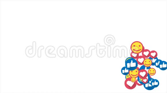 社交爱心图标手图标微笑图标动画与可选的卢马哑光包括阿尔法卢马马特视频的预览图