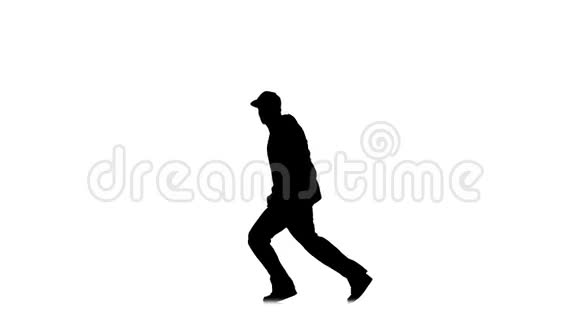 男人在白色上跳舞跳嘻哈舞视频的预览图