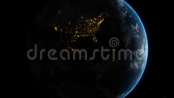 行星地球地球在宇宙中运动视频的预览图