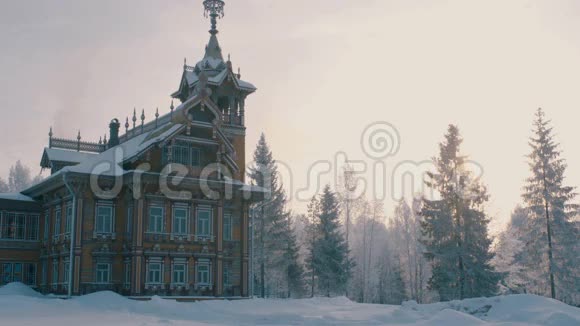 俄罗斯传统宫殿森林里的泰瑞姆视频的预览图