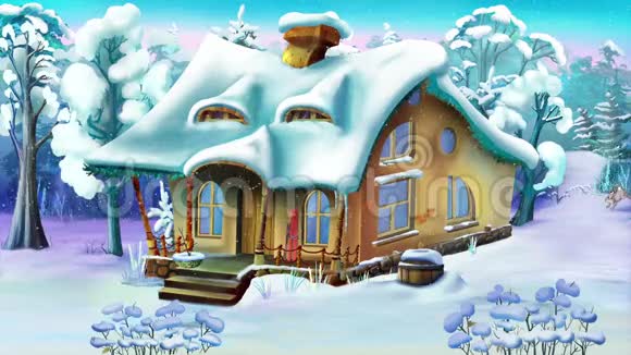 冬天的小房子视频的预览图