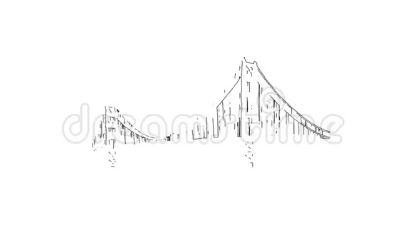 金门大桥大纲动画手绘草图的建立视频的预览图