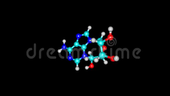 旋转分离的腺苷分子视频视频的预览图