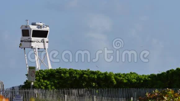 迈阿密海滩警察瞭望塔4K视频的预览图