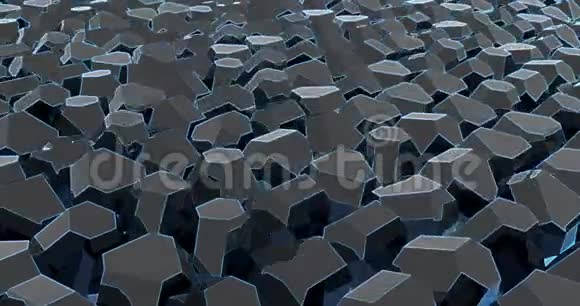黑色背景下的3D业务模板抽象蓝色插图数字几何抽象背景3D渲染视频的预览图