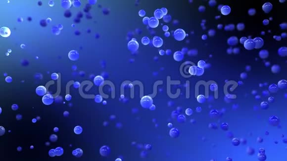蓝色背景与浮动球视频的预览图