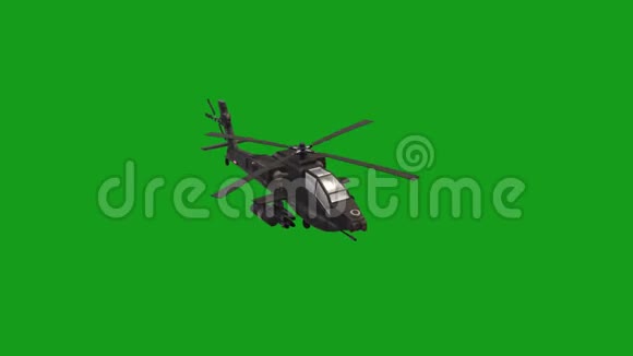 飞行直升机绿色屏幕背景视频的预览图