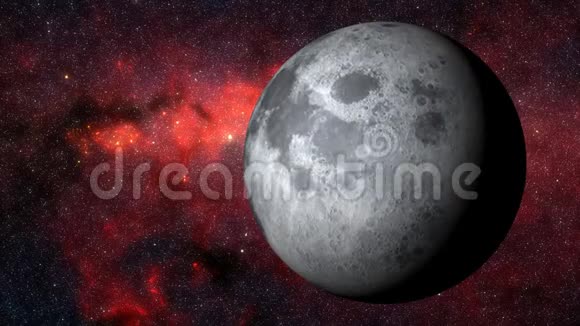 3带银河背景的地球月球动画视频的预览图
