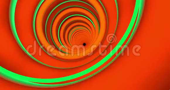 五颜六色的隧道呈螺旋状视频的预览图