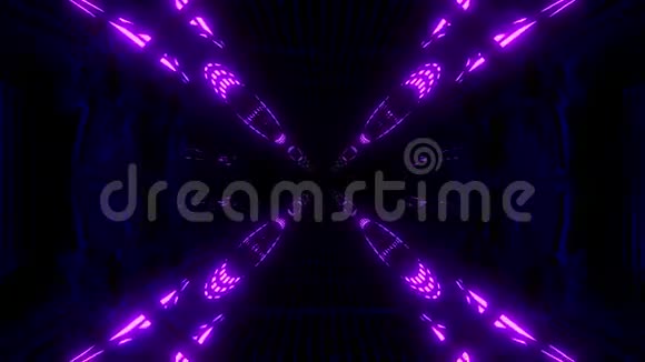 高发光反射抽象星系空间隧道vjloop背景三维渲染视频的预览图