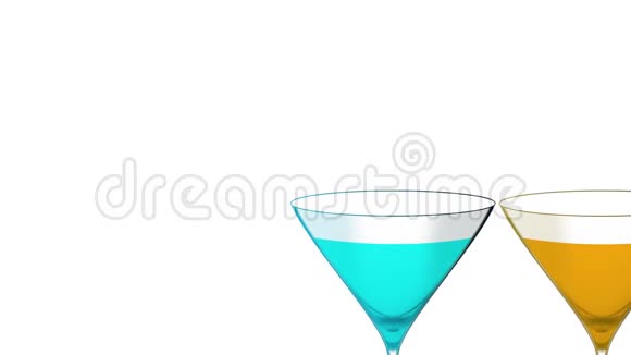 用五颜六色的饮料制作的动画视频的预览图