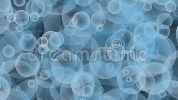 蓝绿色和灰色无缝上升气泡漂浮和缓慢移动循环颗粒气泡动画黑色背景视频的预览图
