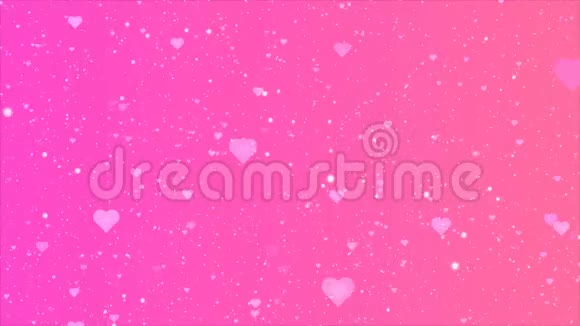 粉红色紫色的心背景视频的预览图