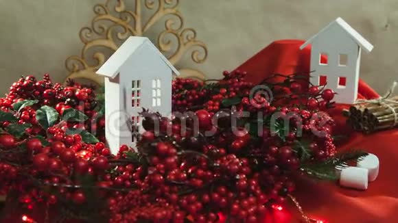 漂亮的圣诞作文和小房子视频的预览图