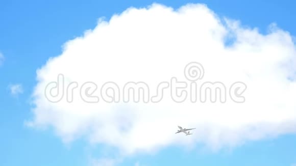 飞机多云天空视频的预览图