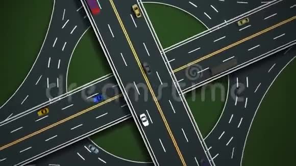 高架道路交叉口和立交桥视频的预览图
