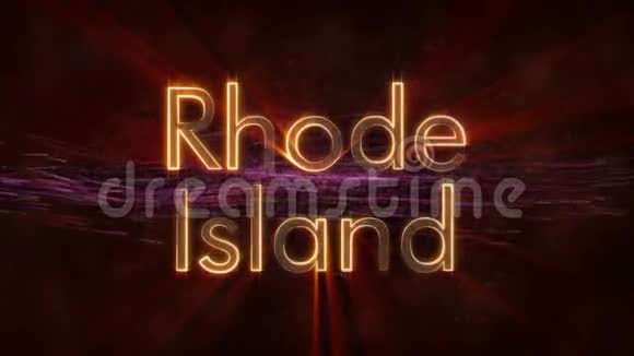 罗德岛闪亮的循环状态名称文字动画视频的预览图