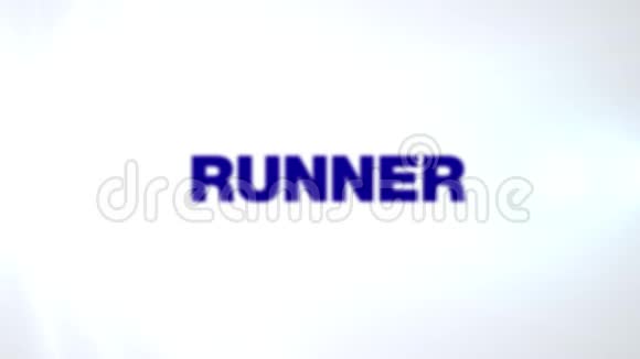 跑步者慢跑健康慢跑生活方式适合健身运动锻炼人动画文字背景uhd4k38402160视频的预览图