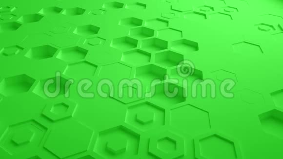 绿色抽象六角几何表面无缝环4KUHD正面视图视频的预览图