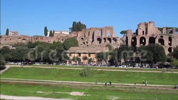 意大利罗马帕拉蒂尼山马戏团和废墟视频的预览图
