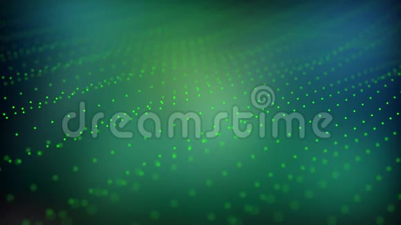 绿色背景与移动粒子视频的预览图