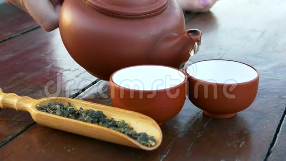 中国茶道用茶具视频的预览图