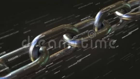 链和二进制数区块链技术概念循环动画视频的预览图