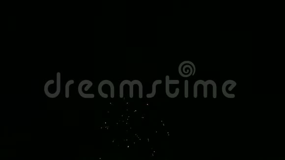五彩缤纷的节日烟花在黑暗的夜空中视频的预览图