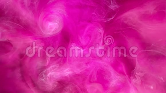 蒸汽动画洋红粉红色闪光烟雾流动视频的预览图