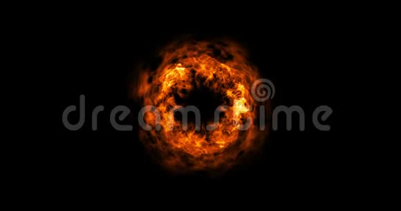 黑色背景下的圆形抽象火焰爆炸视频的预览图