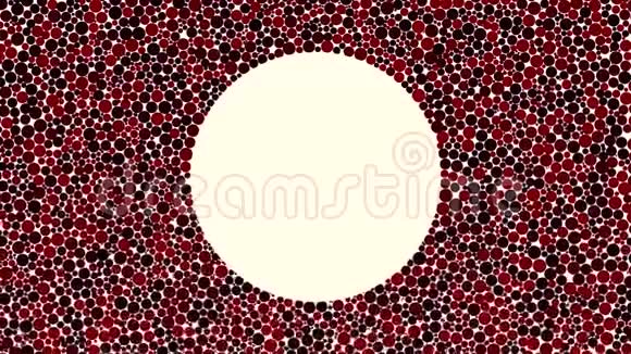 五颜六色的红色球落下来衬着白色的圆形动画不同大小的气泡或球体视频的预览图