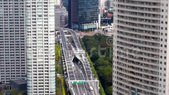 东京空中城市景观高清视频的预览图