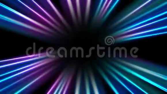蓝色紫色发光抽象平滑霓虹灯视频动画视频的预览图